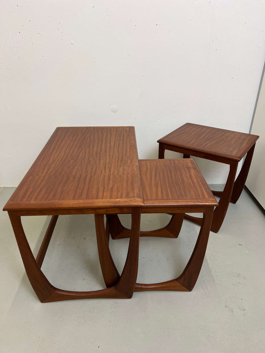 Vintage set of 3 side tables Nesting tables G-Plan England, teak 60s