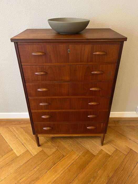 Vintage Teak Kommode mit Schubladen Dänemark 60er Jahre