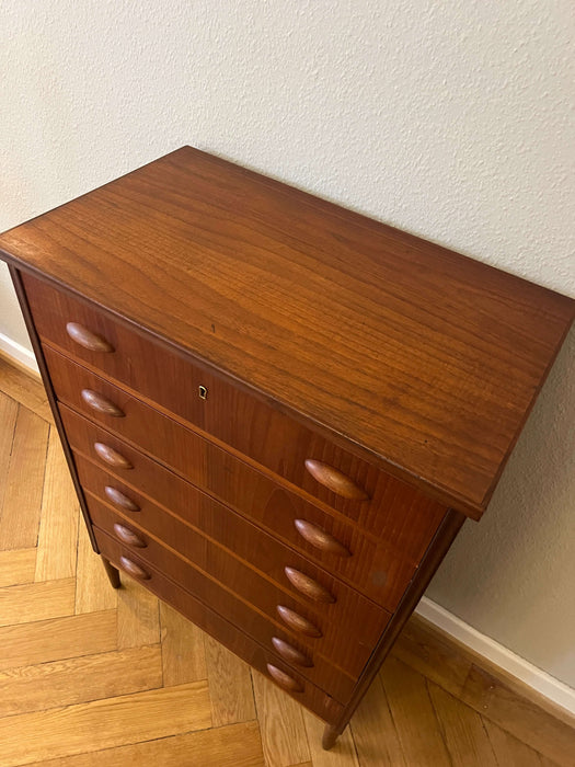 Vintage Teak Kommode mit Schubladen Dänemark 60er Jahre