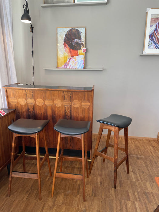 Vintage Bar mit 3 Barstühlen Palisander Johannes Andersen für Skaaning & Søn 1960