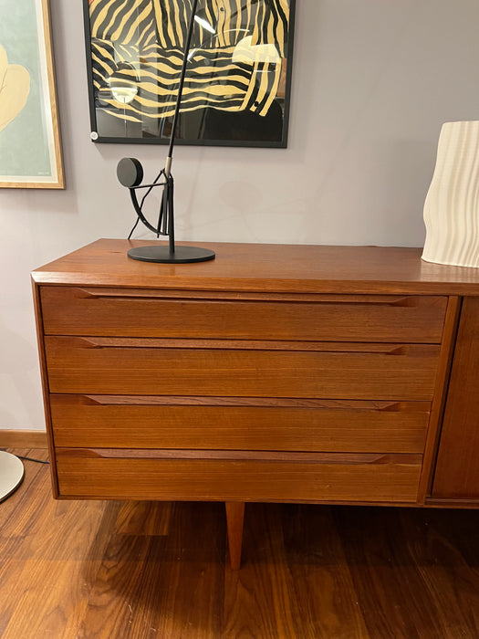 Vintage Teak Sideboard Denmark 60s Sliding Doors